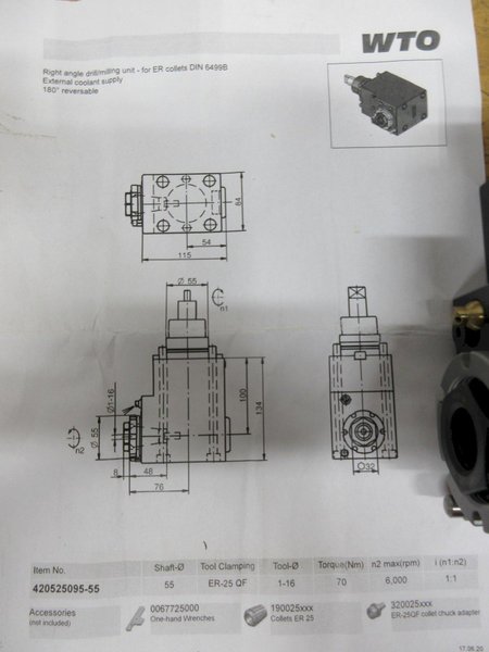 WTO QuickFlex Live Tool Holders for Eurotech Biglia T3, (1ea) Radial and Axial ER25 Collet Type, ***NEW IN BOXES**- Auction Item