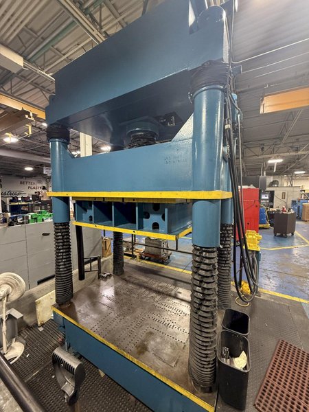 100 TON DAKE MOEL #18-255 4-POST HYDRAULIC SPOTTING TRYOUT PRESS: YOBRO #24169