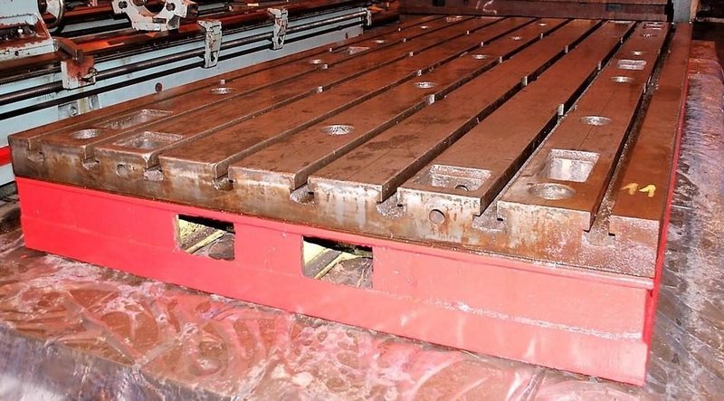 T-Slotted Floor Plate 78 x 169.5&quot; Cast Iron