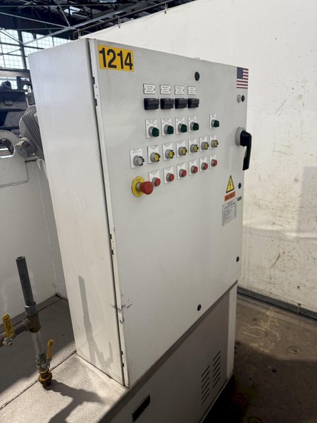 9" X 192" RANSOHOFF LEANVEYOR FOUR STAGE (WASH/RINSE/RINSE/BLOW OFF) WASHER. STOCK # 1113425.