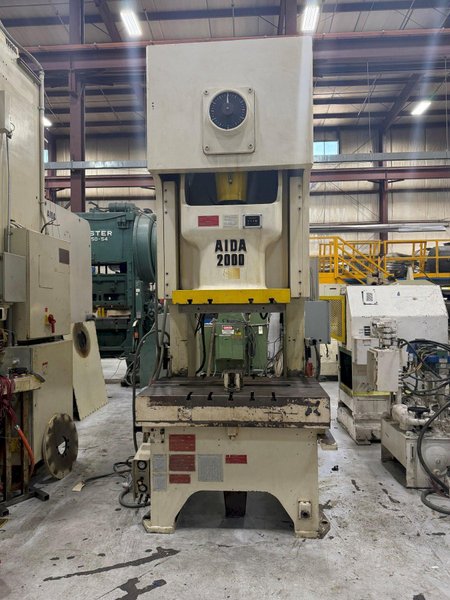 200 ton Aida NC1-2000(2) Used Single Point Gap Mechanical Metal Stamping Press For Sale, Year 2010