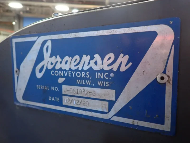 JORGENSEN CONVEYORS INC. 125" X 9" CHIP CONVEYOR