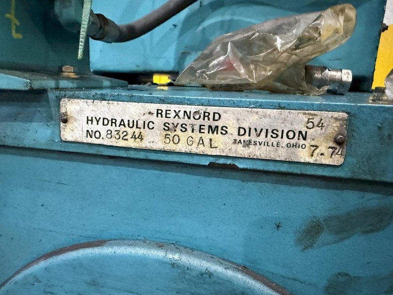 500 TON DRILL QUIP HORIZONTAL HYDRAULIC WHEEL PRESS WITH VICKERS HYDRAULIC UNIT: STOCK #23422