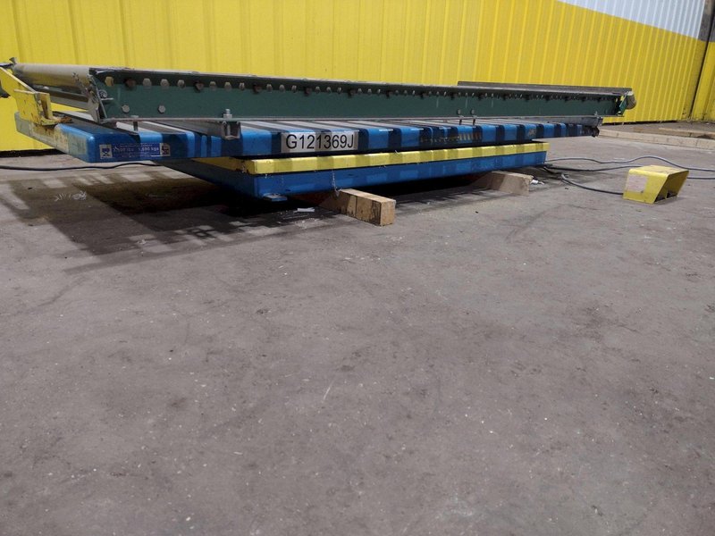 3,500 LBS X 30" X 96" BISHAMON ROLLER TOP HYDRAULIC LIFT TABLE: STOCK #20965