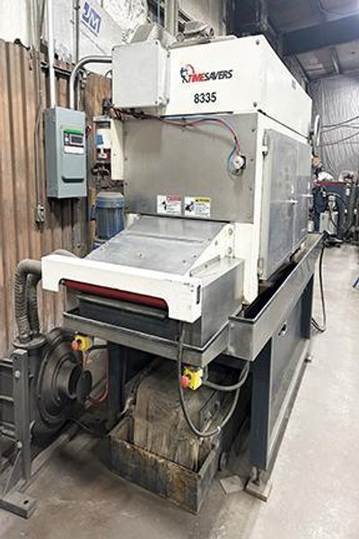 TIMESAVERS LYNX 19MWT-DDDD-60 WET PROCESS ABRASIVE 4 BELT DEBURRING/SURFACE FINISHING MACHINE, 2019