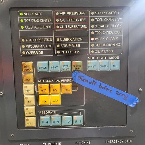 1989 Amada Pega-367 CNC Turret Punch (#5605)