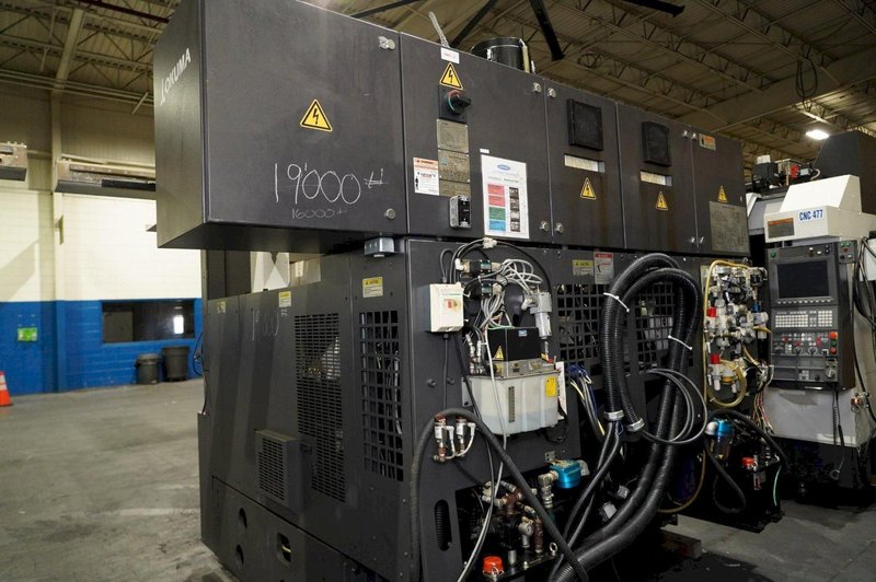 Okuma 2SP-250H Twin Spindle Twin Turret CNC Lathe, 2017 – Chip Conveyor, Robot Loader, Transformer, Inspection Reports from Gosiger