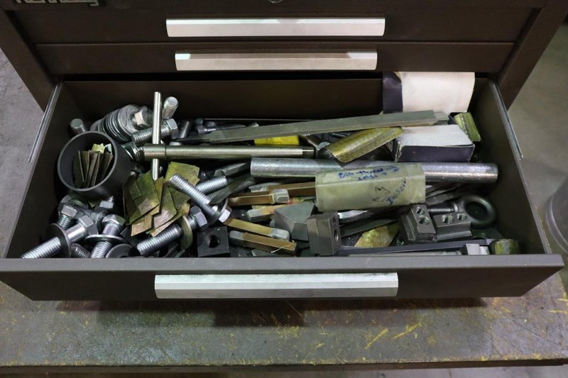 Kennedy Tool Cabinet (3) Drawer with Contents: Lathe Turning Cutters and more.- Auction Item