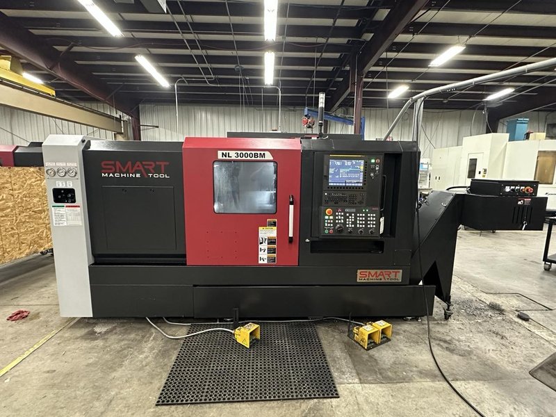 Smart NL3000BM CNC Lathe, 2023 – 12″ Chuck, Live Tooling, Programmable Tailstock, Box Ways, Chip Conveyor