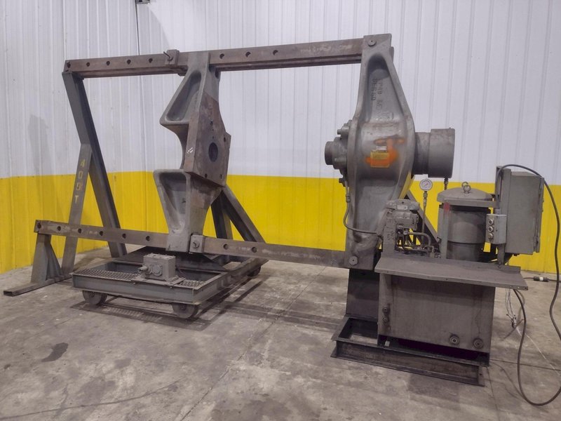 400 TON RODGERS  MODEL #1F400D-7214 HYDRAULIC HORIZONTAL INCLINED WHEEL PRESS: YOBRO 24526