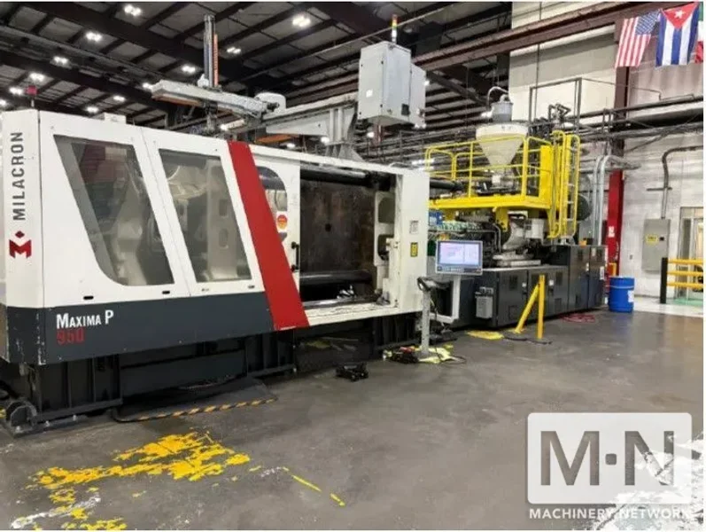 950 TON 362 OZ MILACRON MODEL MPS-950 INJECTION MOLDING MACHINE MFG 2017