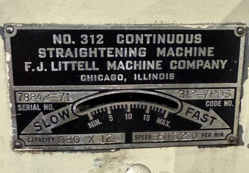 12" x 0.030" Littell Straightener