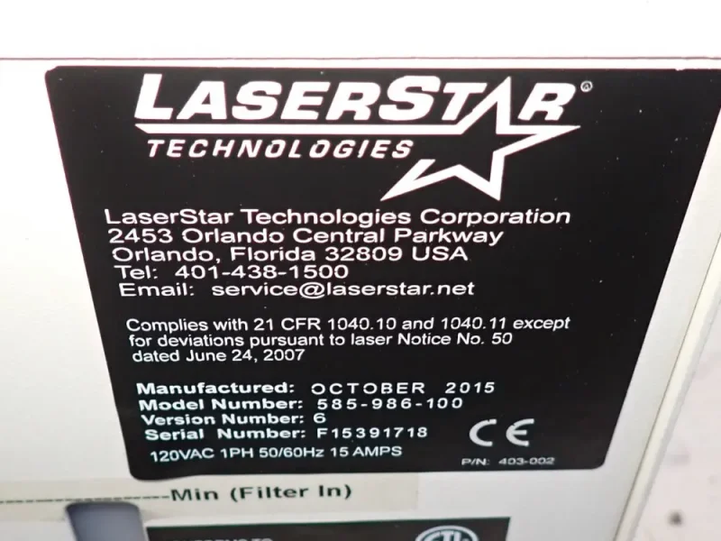 LASERSTAR TECHNOLOGIES CORPORATION LASER WELDER  -  585-986-100