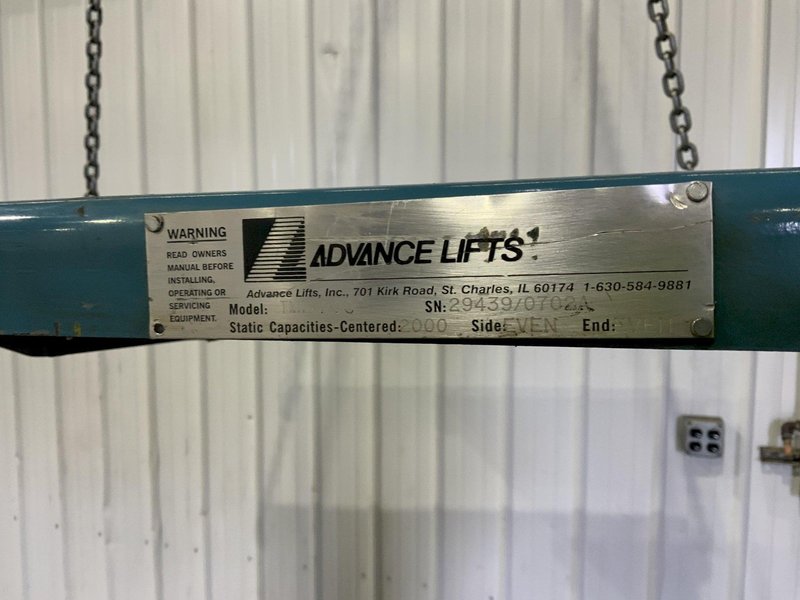 2000 LB ADVANCE LIFTS NON POWERED ROTARY TABLE: STOCK #80701