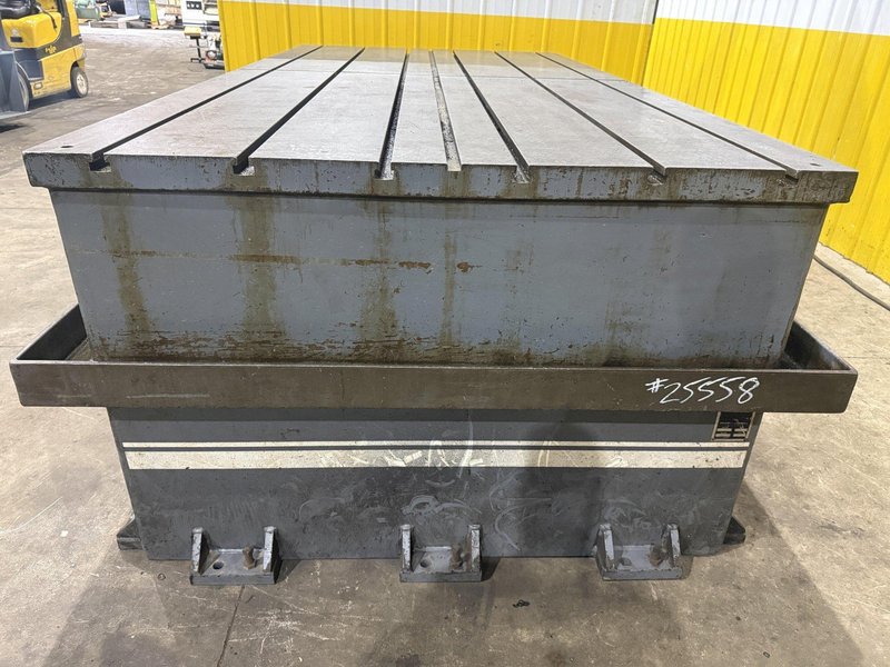 60" X 120" T-SLOTTED LAYOUT TABLE / FLOOR PLATE WITH COOLANT TROUGHS: YOBRO #25558