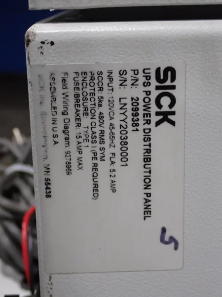 SICK CONTROL CABINET