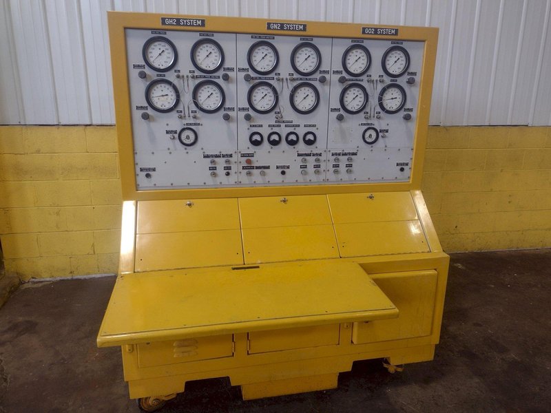 KAHN MODEL #310013 GAS REACTANT TEST CONSOLE BENCH &amp; CONTROL UNIT: STOCK #16723