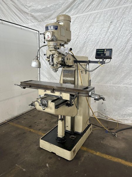 3 HP SHARP LMV VERTICAL KNEE MILL. STOCK # 0642023