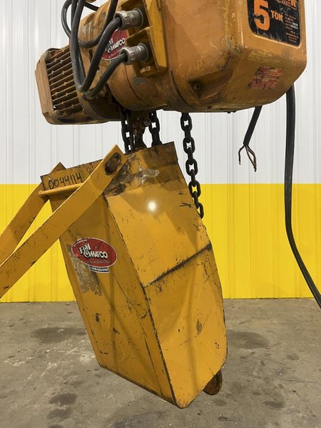 10,000 LB (5 TON) HARRINGTON MOTORIZED CHAIN HOIST W/ POWER TROLLEY: STOCK #19953