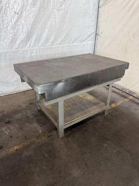 36&quot; X 60&quot; X 8&quot; GRANITE SURFACE PLATE W/ STAND. STOCK # 0447325.