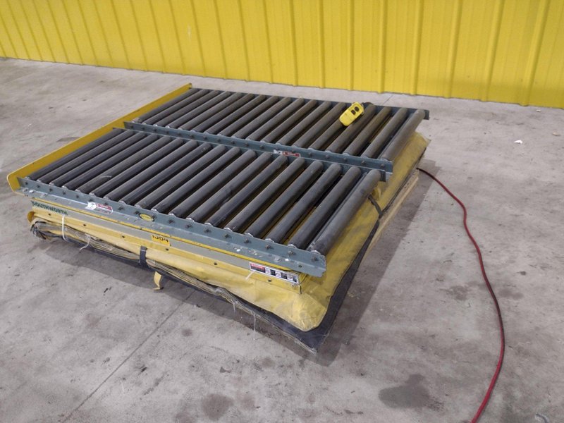 5' X 21" 3500 LB SOUTHWORTH DOUBLE ROLLER TOP LIFT TABLE: STOCK #20922