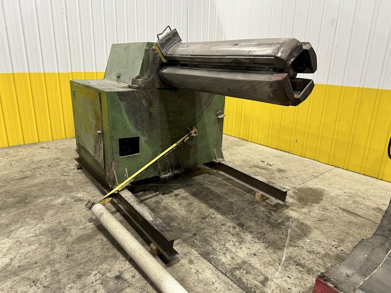 12,000 LB X 50&quot; ROWE MODEL #12050-DSV MOTORIZED COIL REEL UNCOILER &amp; COIL CAR: STOCK #21979