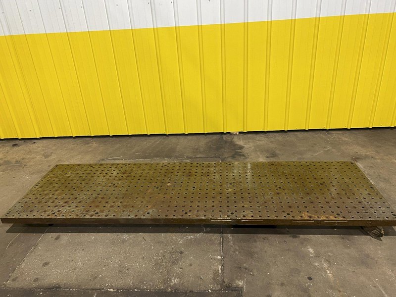102&quot; X 30&quot; X 2&quot; DRILLED &amp; TAPPED STEEL LAYOUT PLATE: STOCK #18318