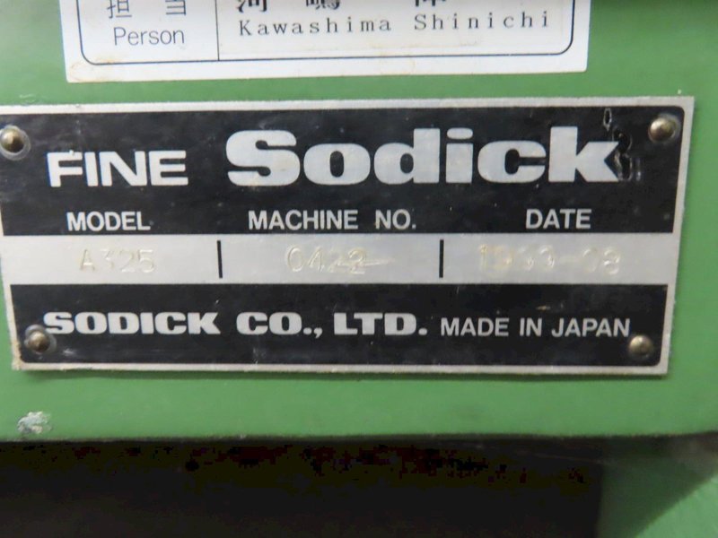 Sodick A325 CNC Wire EDM with Mark 25 CNC Control, Auto Wire Threading, Submersible, Dielectric Filtration System and MORE- Auction Item