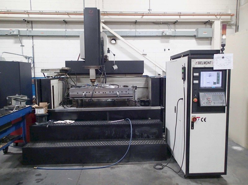 Belmont MX-166W CNC Sinker EDM, 2014 – 200 Amp, 8 ATC, 51″ x 28″ Table, C-Axis