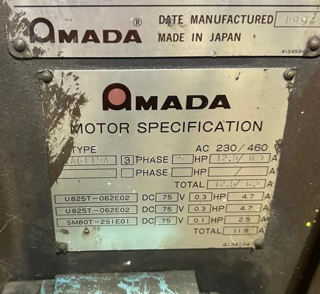 50 TON AMADA RG50 CNC HYDRAULIC PRESS BRAKE: YOBRO #24848