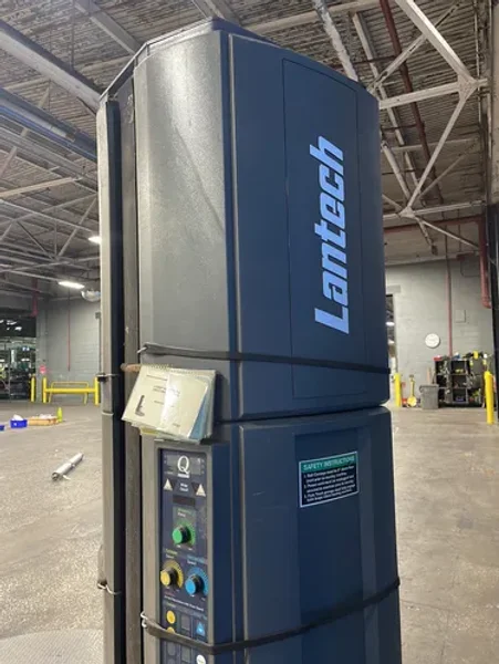LANTECH 65” DIAMETER TURNTABLE Q-SERIES SEMI-AUTOMATED STRETCH WRAPPING SYSTEM