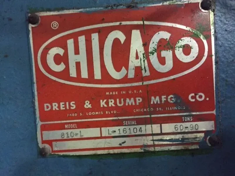 CHICAGO D&amp;K 90 TON MECH PRESS BRAKE, STOCK# 13498J