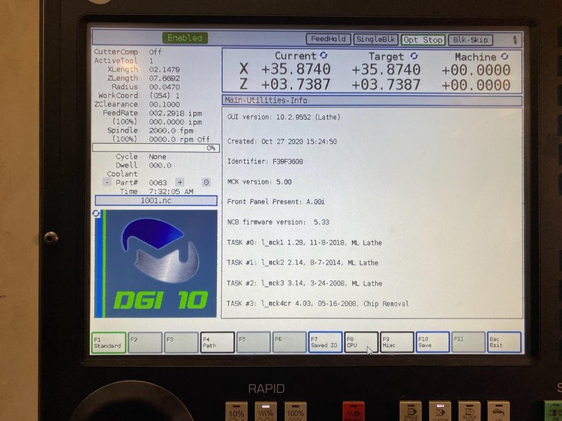 Milltronics ML40 x 80 Flat Bed CNC Lathe / Turning Center S/N 9261