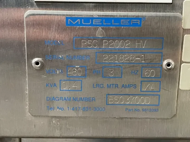 MUELLER PS6 P2002 HV PURE STEAM GENERATOR  -  PS6 P2002 HV