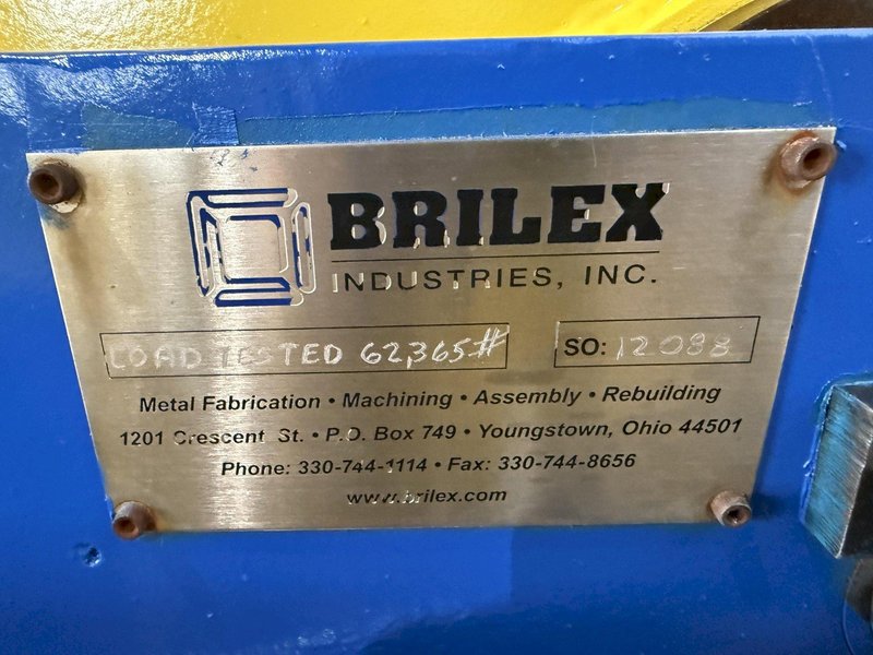 20,000 LB X 60" BRILEX COIL UP-ENDER. STOCK # 0237425.