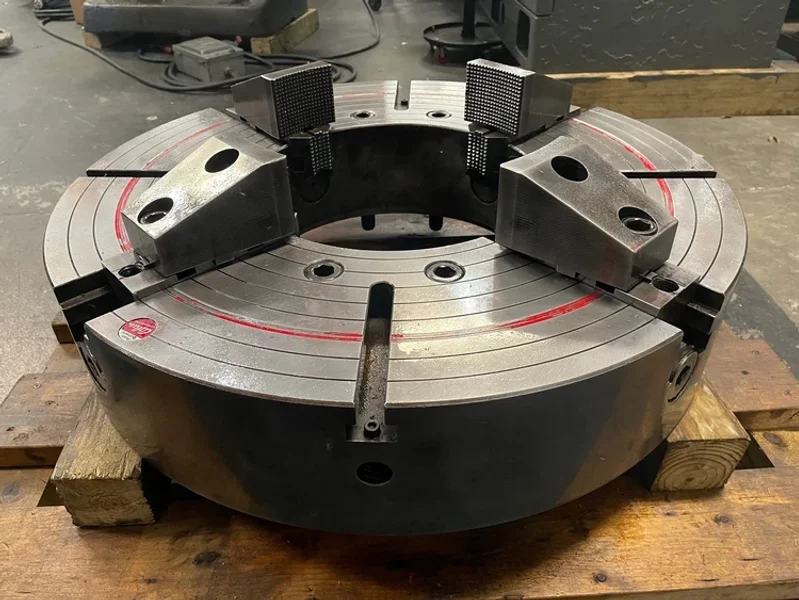 32” PRATT BURNERD ATLAS 4 Jaw Chuck Steel Hollow Spindle 14-1/2” Bore #5573