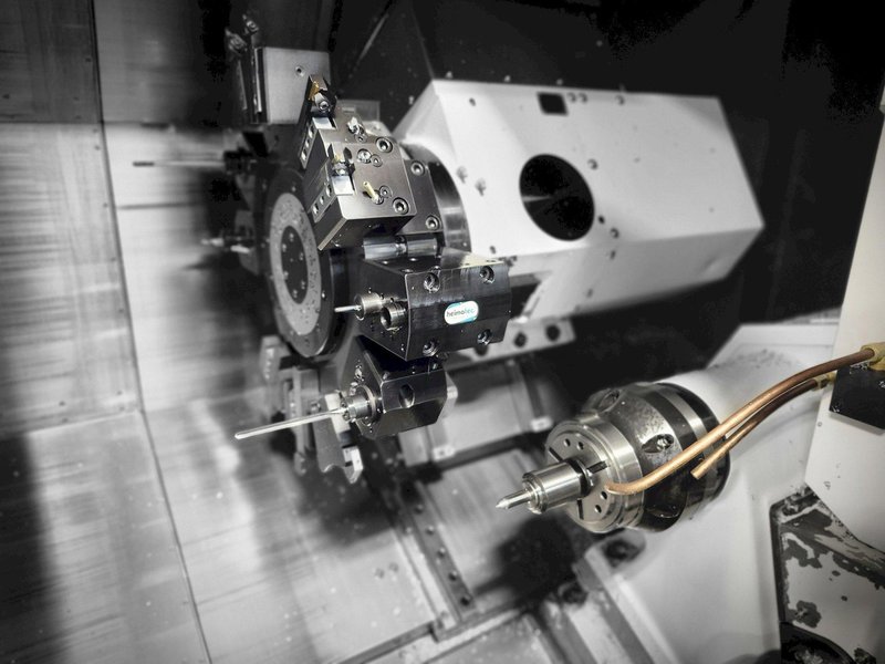 Hwacheon CUTEX-180 YSMC CNC Turning Center, 6000 RPM, Live Tooling, 3-Jaw Chuck, 12 Pos. Turret, Fanuc, Imeca Bar Feeder, New 2021