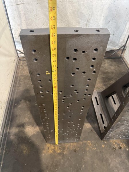 12" WIDE X 42" TALL X 24" DEEP DRILLED &amp; TAPPED ANGLE PLATE SET. STOCK # 0222626