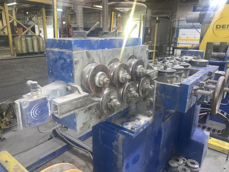.512&quot; X 12&quot; X 4 STAND DEM WIRE FLATENING ROLLING MILL LINE, YEAR 2017: STOCK #13898