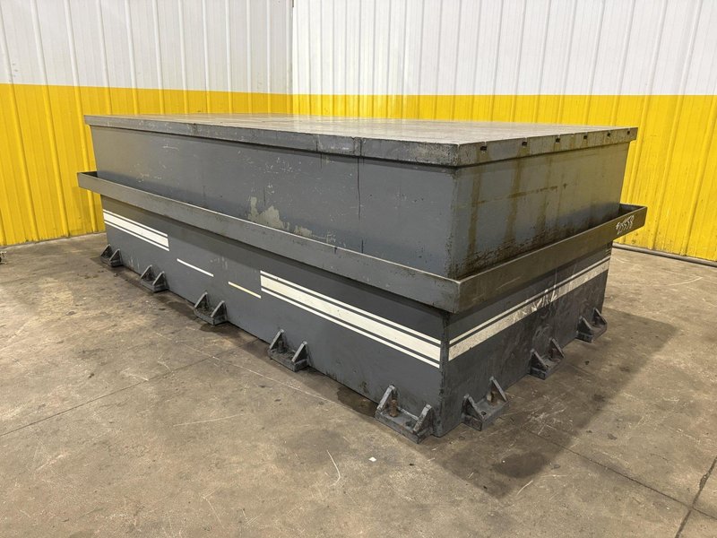 60" X 120" T-SLOTTED LAYOUT TABLE / FLOOR PLATE WITH COOLANT TROUGHS: YOBRO #25558