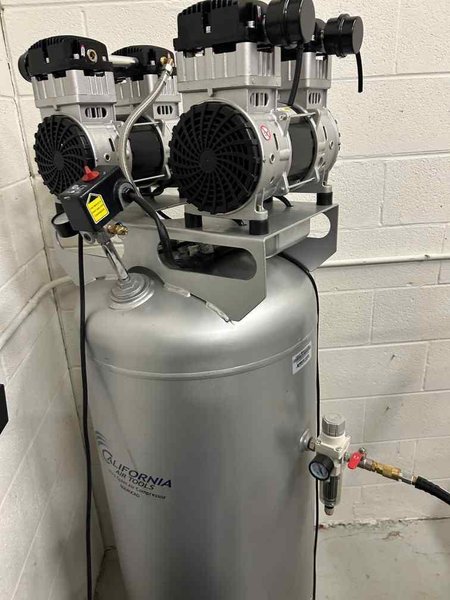 DK Technologies Micro Bottler MB04 Filling and Capping Machine, 2018 – Includes 4 HP California Air Tools 60040CAD 60-GAL Steel Tank Air Compressor w/ Auto Drain