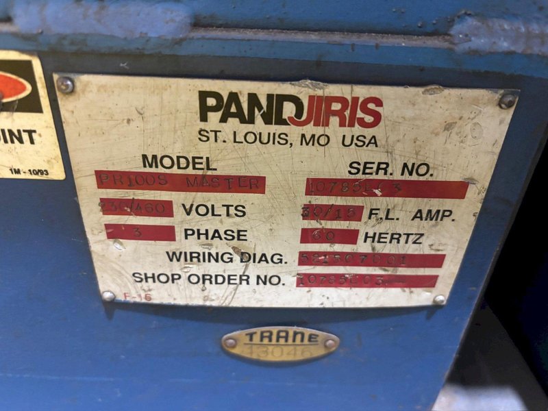 34 TON (68,000 LBS) PANDJIRIS MODEL #PR100 GEAR DRIVEN POWERED TANK TURNING ROLLS: YOBRO #24351