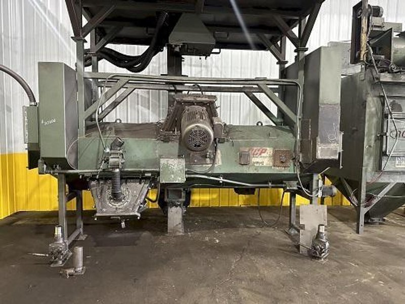 BCP MDL #A4-7620 3-WHEEL PASS THROUGH BLAST MACHINE, RECLAIM &amp; DUST COLLECTOR