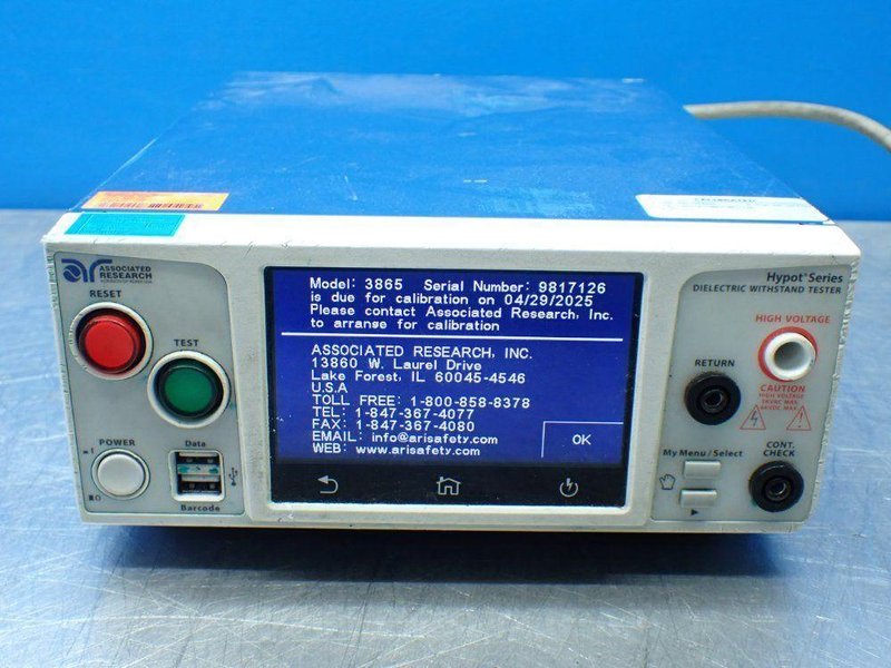 ASSOCIATED RESEARCH HYPOT SERIES DIELECTRIC WITHSTAND TESTER.   -  3865