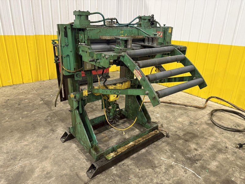 10,000 LBS X 24" X .105" ROWE ENTRY SERVO FEED LINE, COIL CAR, REEL, STRAIGHTENER, INDRAMAT SERVO FEED: YOBRO #24518