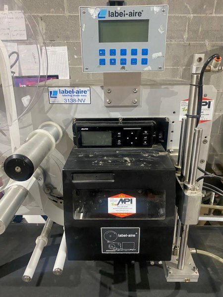 Label-Aire Print and Apply Labeler 3138NV-TBS84-EX203 RH 1-10″ ST with Conveyor