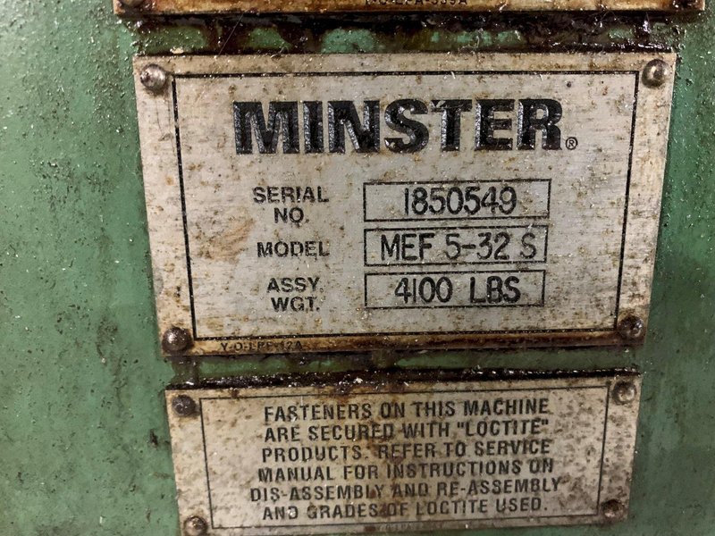 MINSTER Servo Roll Feed 32&quot; Wide