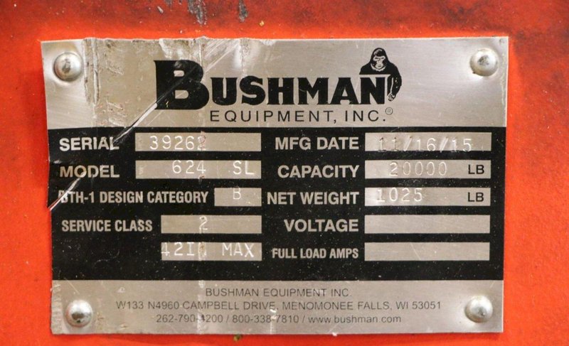 20,000 LBS X 42&quot; BUSHMAN MODEL #624SL COIL LIFT C-HOOK: YOBRO #24520