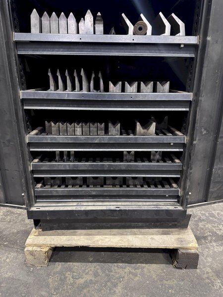 LOT OF WILA PRESS BRAKE DIES WITH CABINET: STOCK #80766