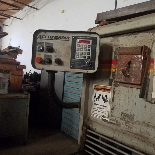 2001 Accurshear 625012 Hydraulic Power Squaring Shear (#3969)